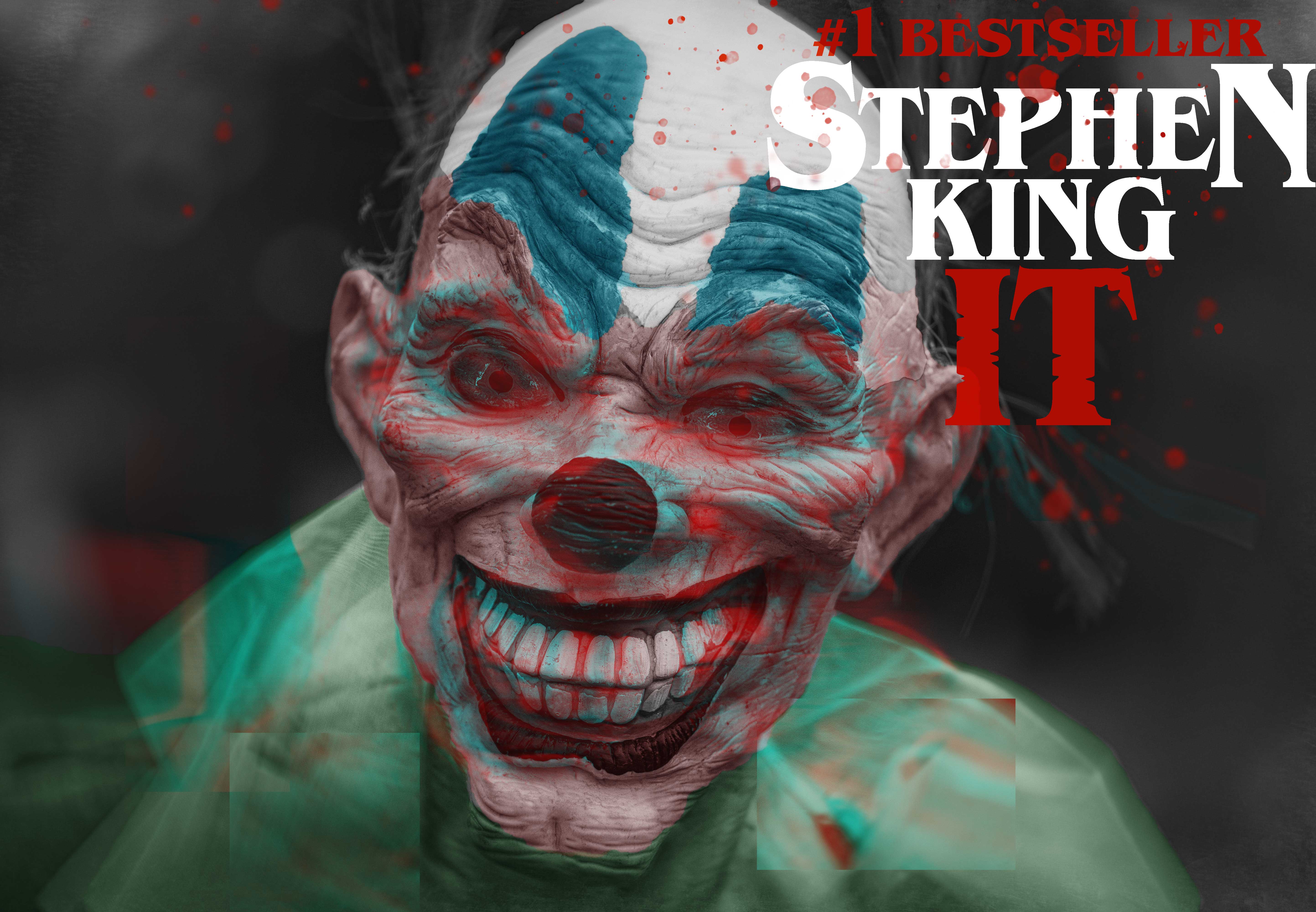 Photoshop anaglyph effect stephen king it book cover
